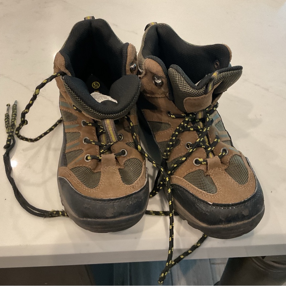 Kids Brown Hiking Shoes